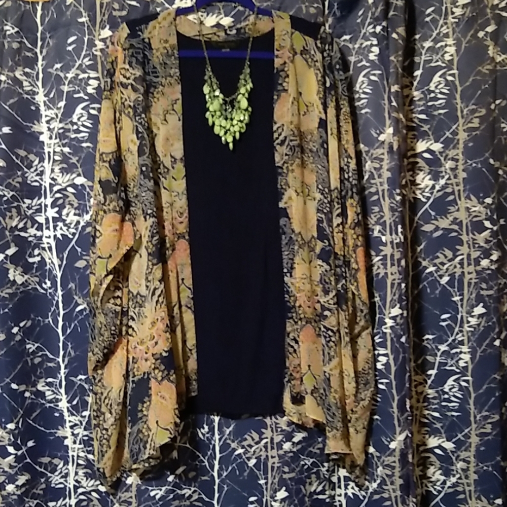 Investments II 2X/3X Kimono Style over-piece